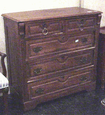 Lot image - Victorian Walnut Chest of Drawers