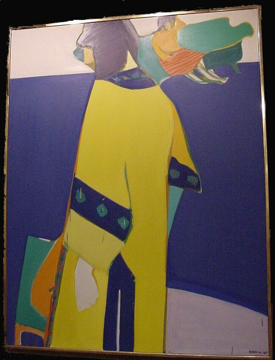 Lot image - Tadashi Asoma Japanese/American, b. 1923 TRIPLE IMAGE WITH GREEN WALL