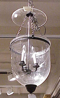 Lot image - George II Style Patinated-Metal Mounted Glass Hall Lantern