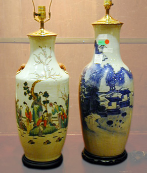 Lot image - Two Chinese Porcelain Lamps