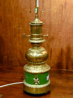 Lot image - Neoclassical Style Brass Lamp