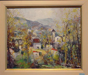 Lot image - Lucien Delarue French, b. 1925 HILL TOWN