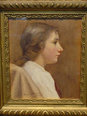 Lot image - Manner of George de Forest Brush PORTRAIT OF A YOUNG GIRL