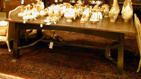 Lot image - Art and Crafts Stained Walnut Library Table