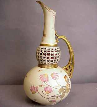 Lot image - Royal Worcester Gilt-Decorated Porcelain Ewer