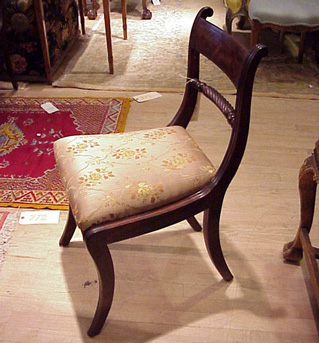 Lot image - Set of Four Regency Style Mahogany Dining Chairs