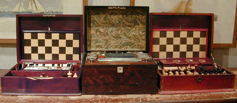 Lot image - Two Traveling Game Sets and Traveling Vanity Set