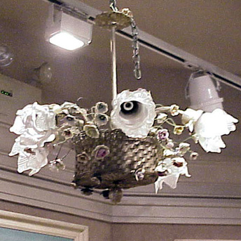 Lot image - Italian Basket-Form Five-Light Chandelier