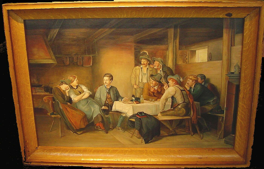 Lot image - H. Godar 20th Century TAVERN INTERIOR