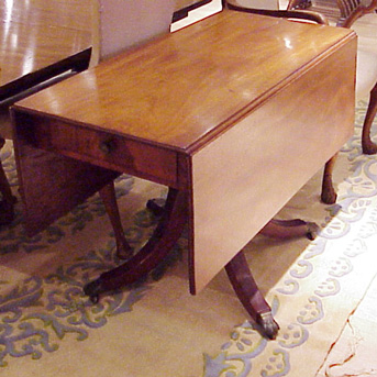 Lot image - Regency Style Mahogany Drop-Leaf Table