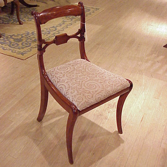 Lot image - Set of Four Regency Style Mahogany Dining Chairs