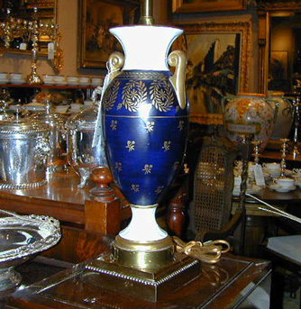 Lot image - Group of Three Porcelain Lamps