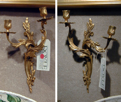 Lot image - Pair of Louis XVI Style Gilt-Metal Two-Light Sconces