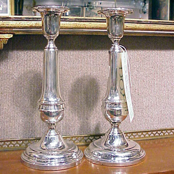 Lot image - Pair of International Sterling Silver Candlesticks Total approximately 32 ounces.