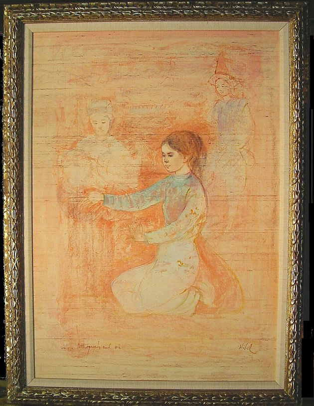 Lot image - Edna Hibel American, b. 1917 THAI DANCER