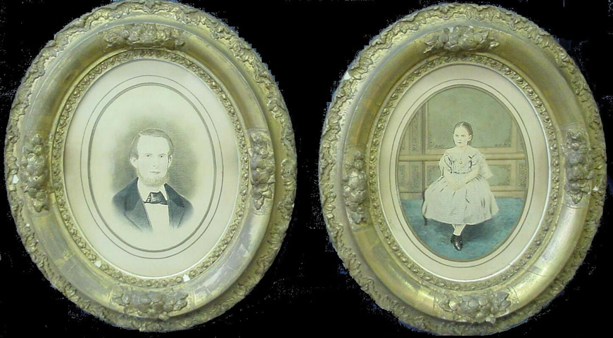 Lot image - American School 19th Century PORTRAIT OF A GENTLEMAN and PORTRAIT OF A SEATED GIRL: TWO