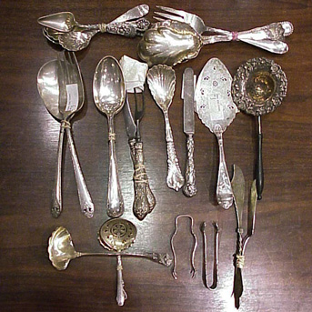 Lot image - Miscellaneous Group of Sterling Silver Flatware
