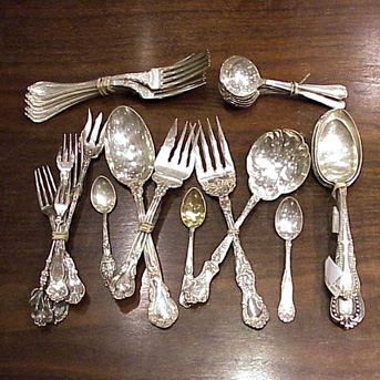Lot image - Miscellaneous Group of Sterling Silver Flatware