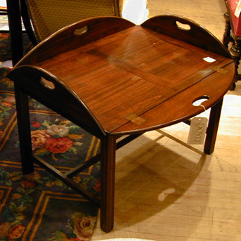 Lot image - Georgian Style Mahogany Butler's Tray Table
