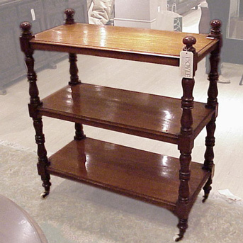 Lot image - Georgian Style Mahogany Three-Tier Etagere