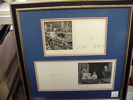 Lot image - [AUTOGRAPHS]GEORGE V AND ELIZABETH OF ENGLAND.