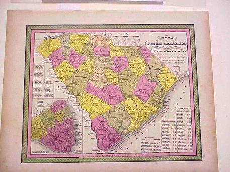 Lot image - [MAP]MITCHELL, S. AUGUSTUSA New Map of South Carolina