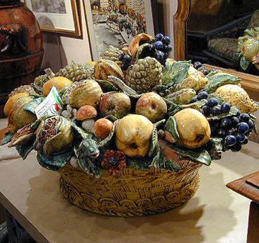 Lot image - Continental Faience Fruit Basket