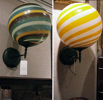 Lot image - Three Glass Sconces