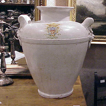 Lot image - Continental Faience Urn