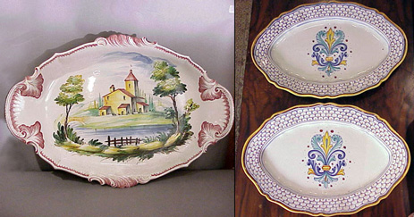 Lot image - Group of Three Continental Faience Platters