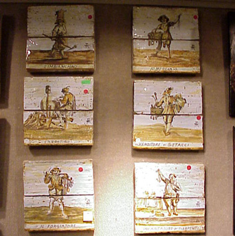 Lot image - Group of Six Continental Faience Tiles