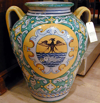 Lot image - Two Similar Continental Faience Urns