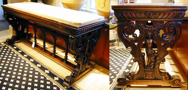 Lot image - Renaissance Revival Carved Walnut Library Table