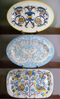Lot image - Group of Three Continental Faience Platters