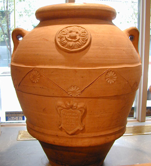 Lot image - Group of Three Terra Cotta Urns