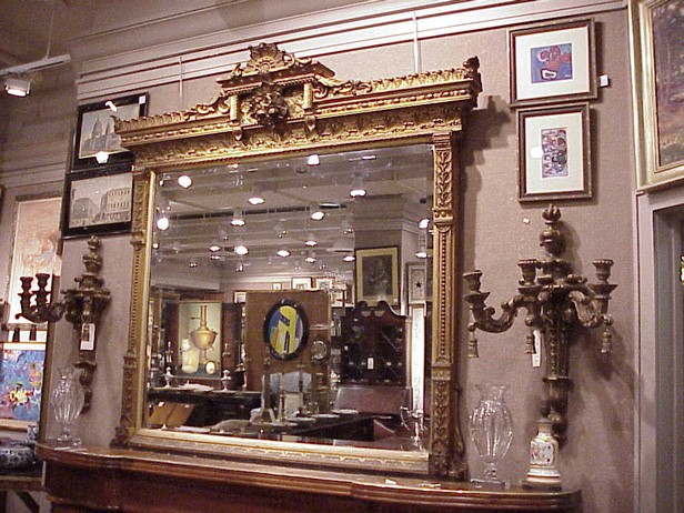 Lot image - Pair of Victorian Gilt-Decorated Mirrors