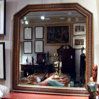 Lot image - Gilt-Decorated Mirror