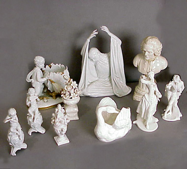 Lot image - Group of Ten Continental Porcelain Figures