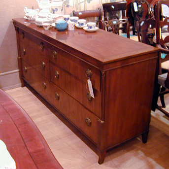 Lot image - Empire Style Walnut Dresser