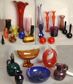 Lot image - Miscellaneous Group of Colored Art Glass