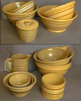 Lot image - Group of Yellow Glazed Earthenware Articles
