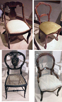 Lot image - Group of Four Victorian Side Chairs