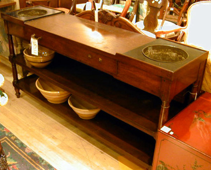 Lot image - Provincial Georgian Style Walnut Wine Tasting Table