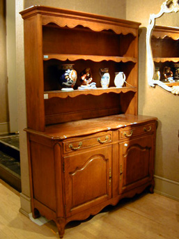 Lot image - Provincial Louis XV Style Fruitwood Hutch