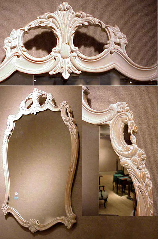 Lot image - Pair of Italian Rococo Style Painted Mirrors