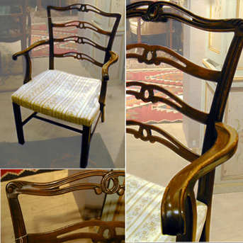 Lot image - Set of Six Georgian Style Mahogany Dining Chairs