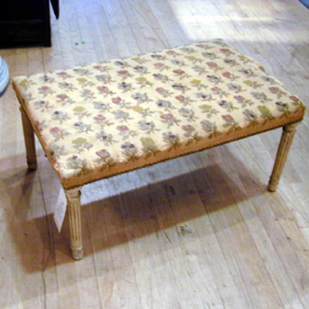 Lot image - Louis XVI Style Needlepoint Upholstered Painted Bench