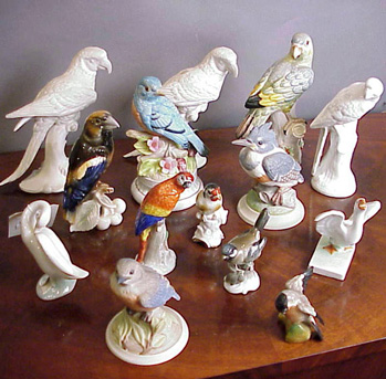 Lot image - Miscellaneous Group of Porcelain and Bisque Bird Figures