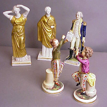 Lot image - Group of Five Continental Porcelain Figures