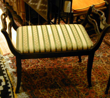 Lot image - Georgian Style Mahogany Bench